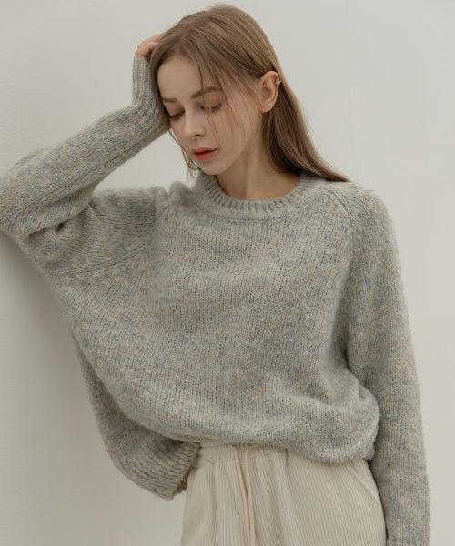 NON AND NON FLAT MIX KNIT PULLOVER (IVORY) - SIZE & LATE | MUSINSA