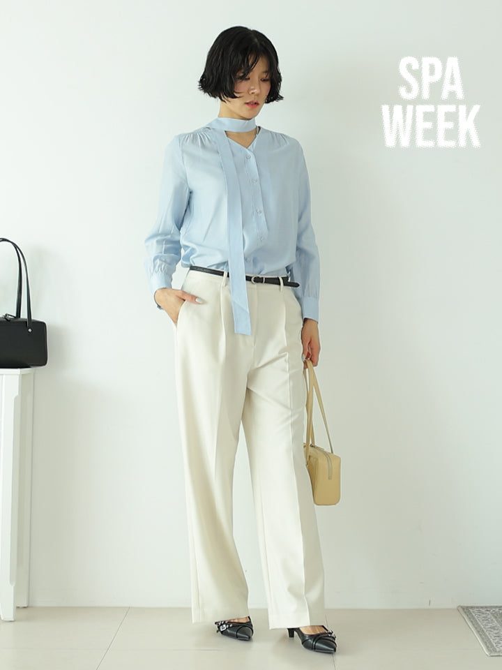 Shoopen [Bora Clare PICK] [Jigsaw Only/Ivory Release] Stiletto Triple Buckle Sling Bag 4CM (HPWVEA831 RE) HPWVFA101