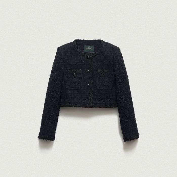 Melina Tweed Set-Up Jacket (Navy)