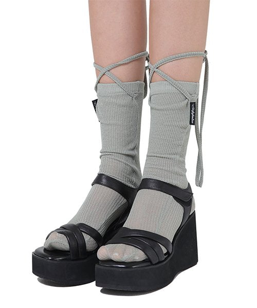 Lace short socks (green)
