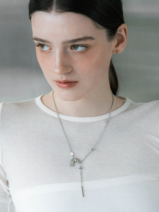 Drop Chain Magnet Necklace_PM24N015SS