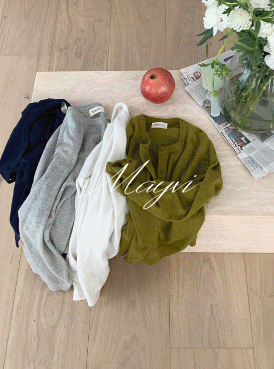 Underbee [Spring Derby🌼/Mayvi/Spring/New Color💗] Pops Round Neck Cardigan (6 colors), Super Pine 10%, Cashmere 3%