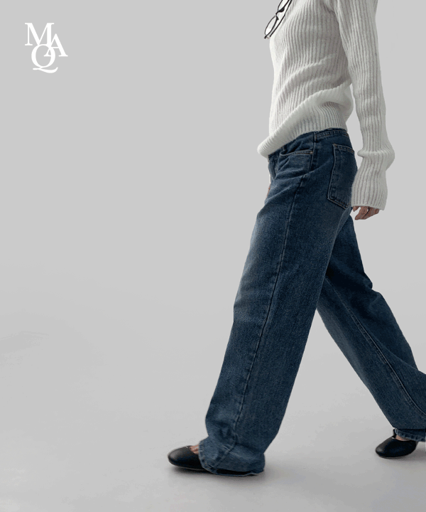 MANIC [MNQ MADE] Crayon Straight Denim Pants (Cotton/Denim) (UNISH)
