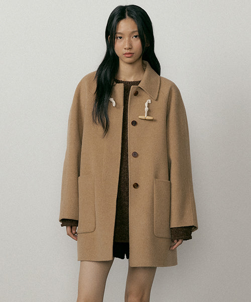 Handmade half toggle coat - camel