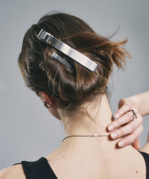 NO.353 [シルバー] ヘアピン 2セット XXL プッシュピンクリップ
