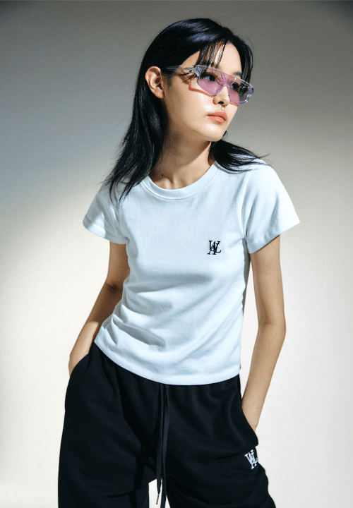 Signature soft slim line T-shirt - WHITE