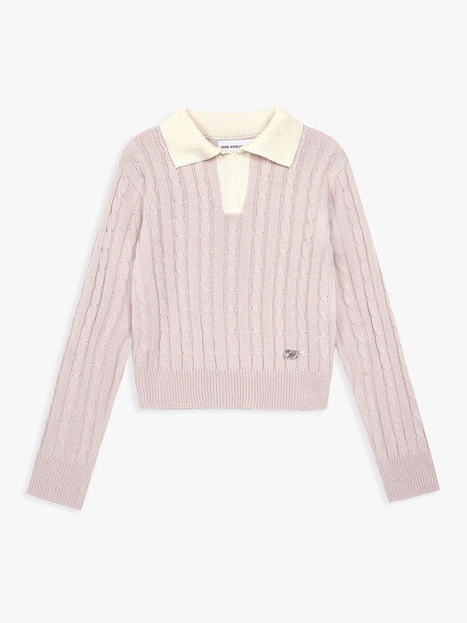 SAINT COLLAR KNIT_PINK