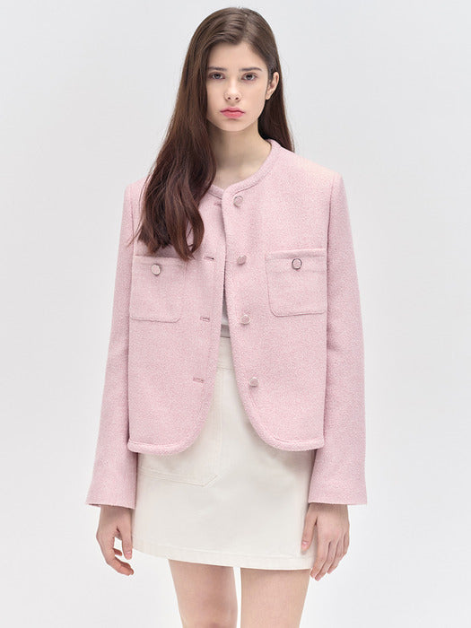 25SN mellow tweed jacket [PK]