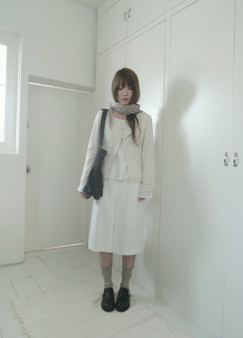 Afternoon, Mild pintuck midi skirt (3c)