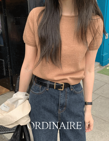 Gaenasra [ordinaire] Bay Cashmere Short-Sleeved Knitwear (4 colors/order separately)Always leave)