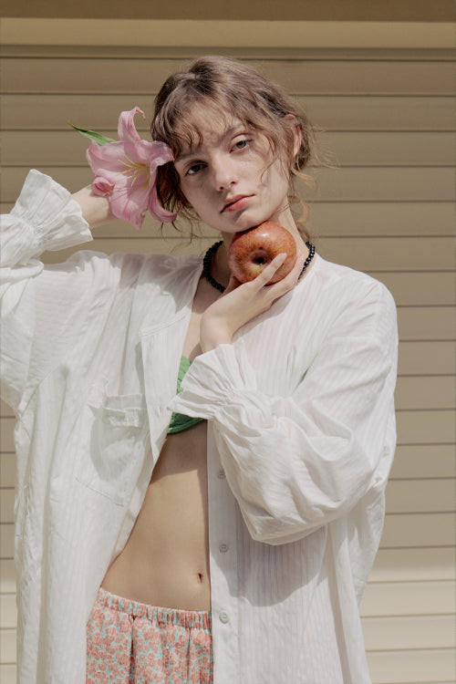 California Frill Shirt_Ivory
