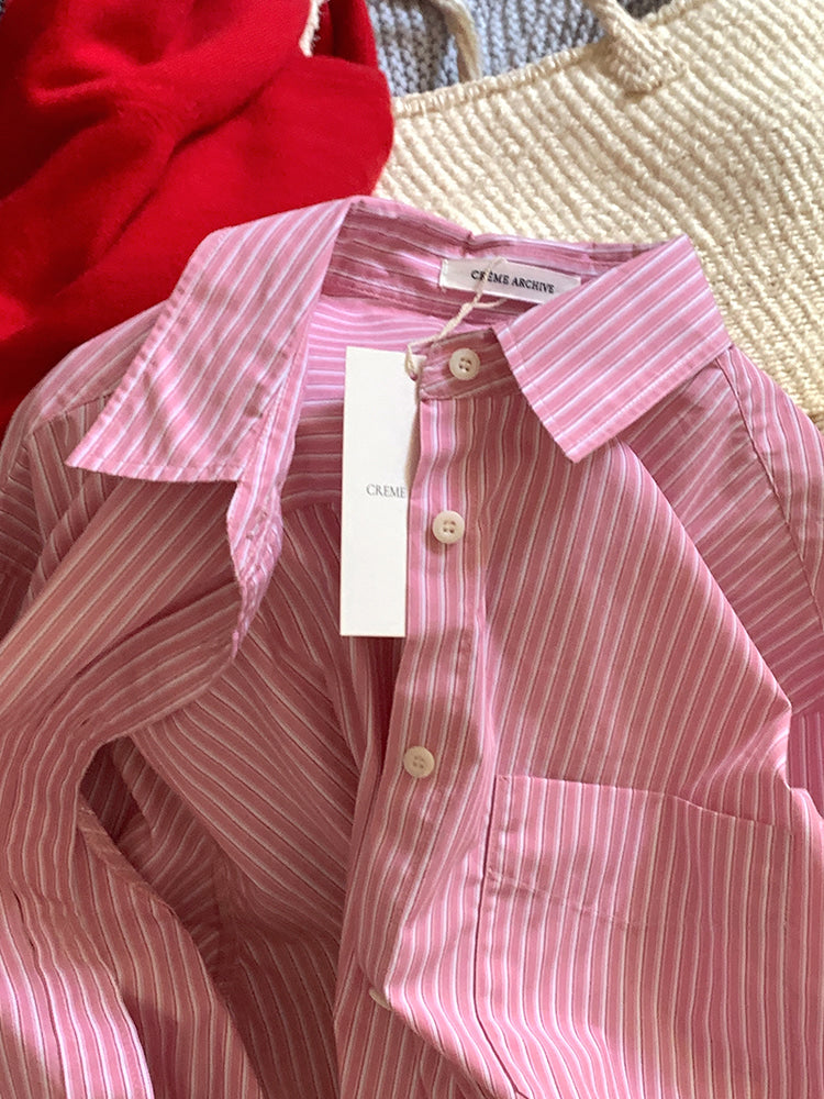 CREME [Exclusive] [CRÈME ARCHIVE] May Stripe Shirt *4,000 units sold
