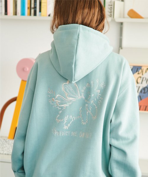 [Brushed Fleece] CAN YOU Embroidered Hoodie Mint