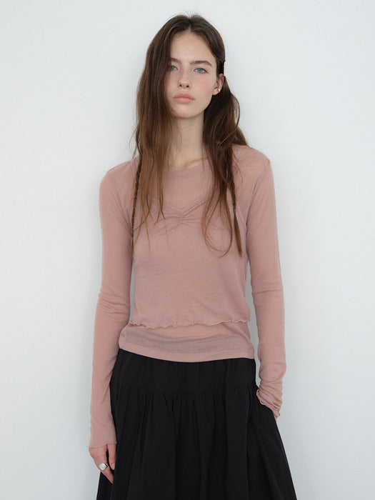 Sheer Tencel Sleeveless SET PINK