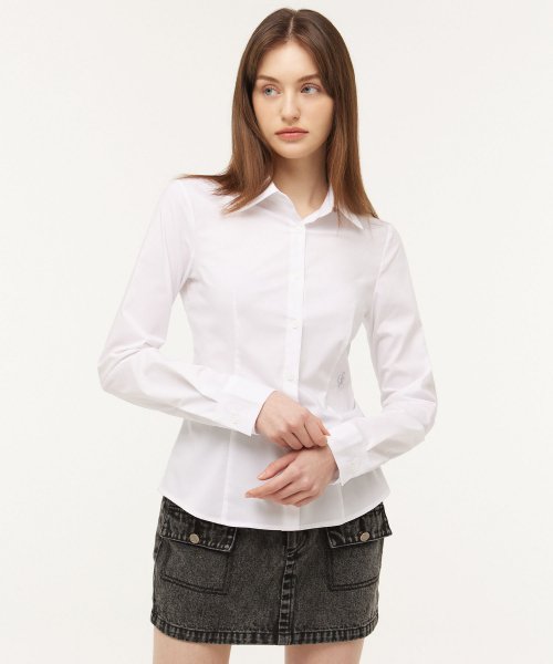 [23SS] Wrinkle-Free Slim Fit Shirt_WHITE