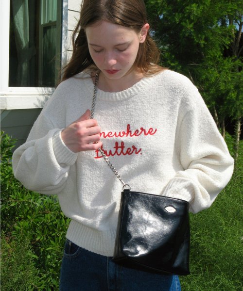 fle chain toast bag - black
