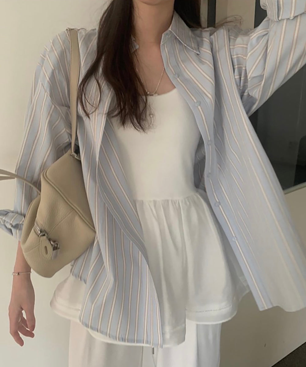Bernadette [Same Day] Pyt Sky Stripe Shirt (1col) Pretty Ting Pretty Ting