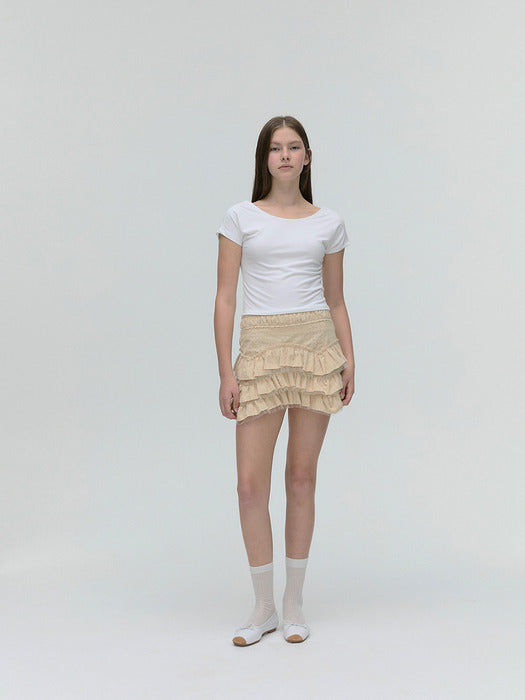 ELLA BACKLESS T-SHIRTS [WHITE]