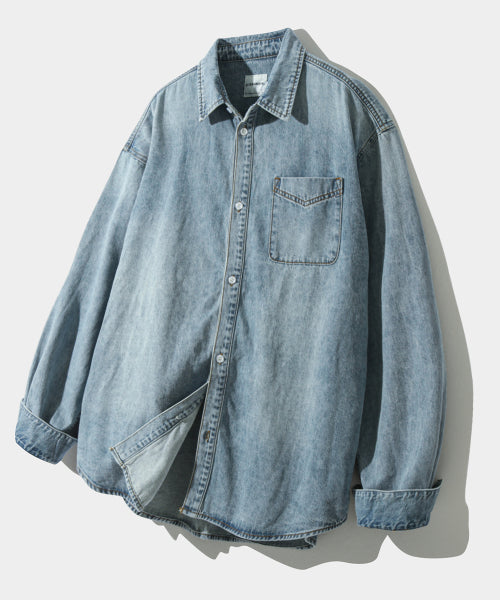 ASI Essential BioWashing Denim Shirt_Light Blue