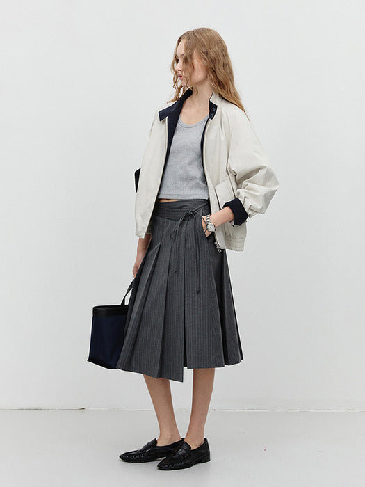 UNISEX MODERN HARRINGTON JACKET CREAM_UDJU5A111CR