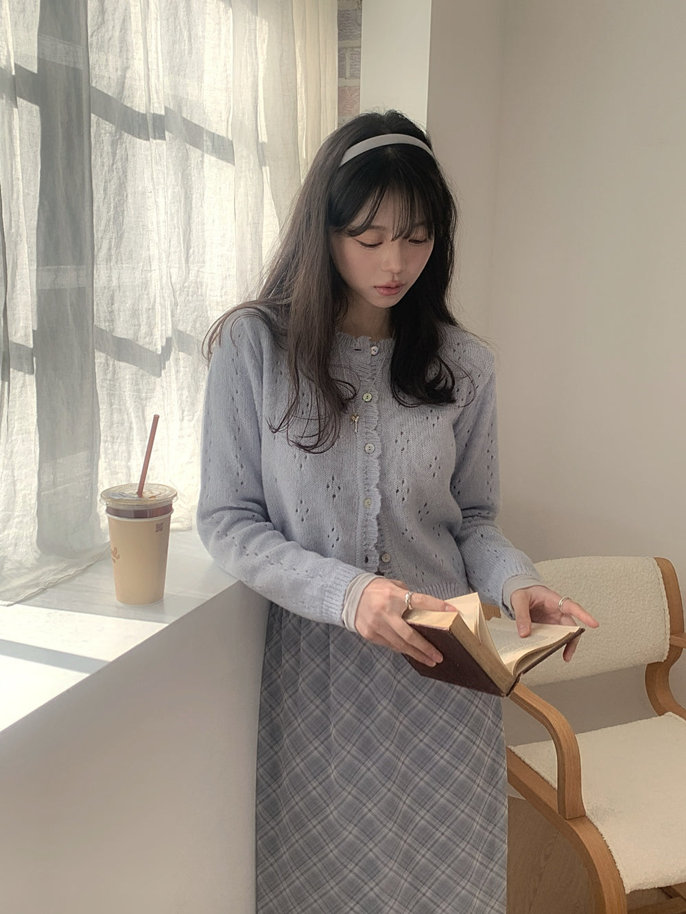 MUTCREME [New Spring 🫧/Water-Rolling Punching Cardigan] RAVE SPRING KNIT Cardigan
