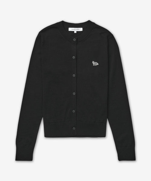 MAISON KITSUNE Baby Fox Patch Regular Cardigan - Black / MW00507KT1036P199 - Size & Review | Musinsa