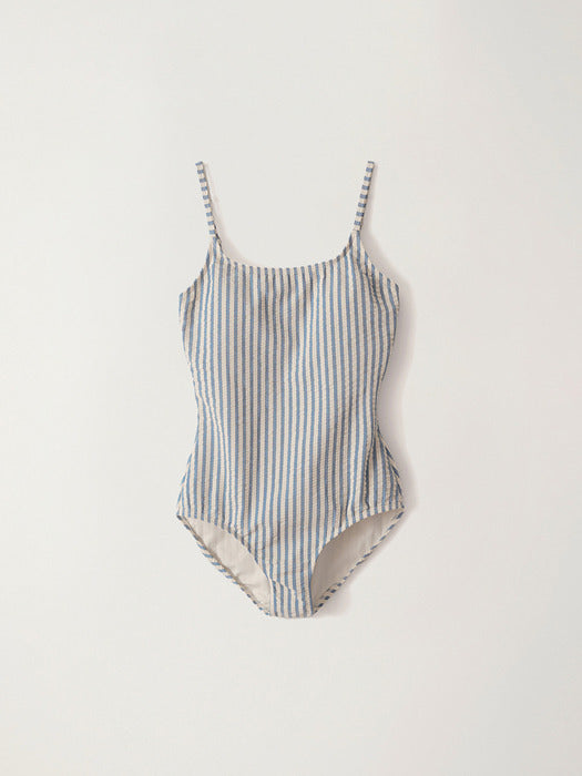 Lona one-piece swim suit (Blue stripe)