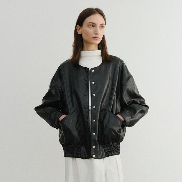 ELLO FAUX LEATHER JUMPER (BLACK)
