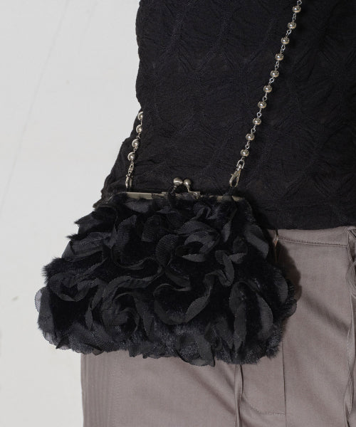 Fur Coin Bag [Black]