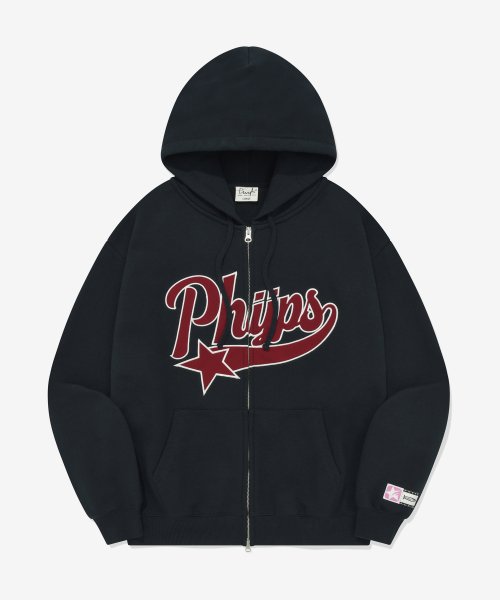 Star Tail Zip-Up Hoodie Red