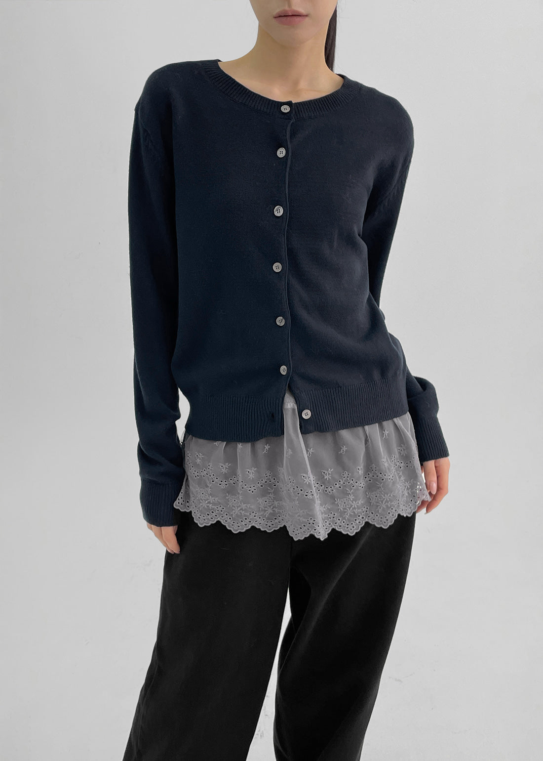 Black-Up Sevilla Round Knit Cardigan