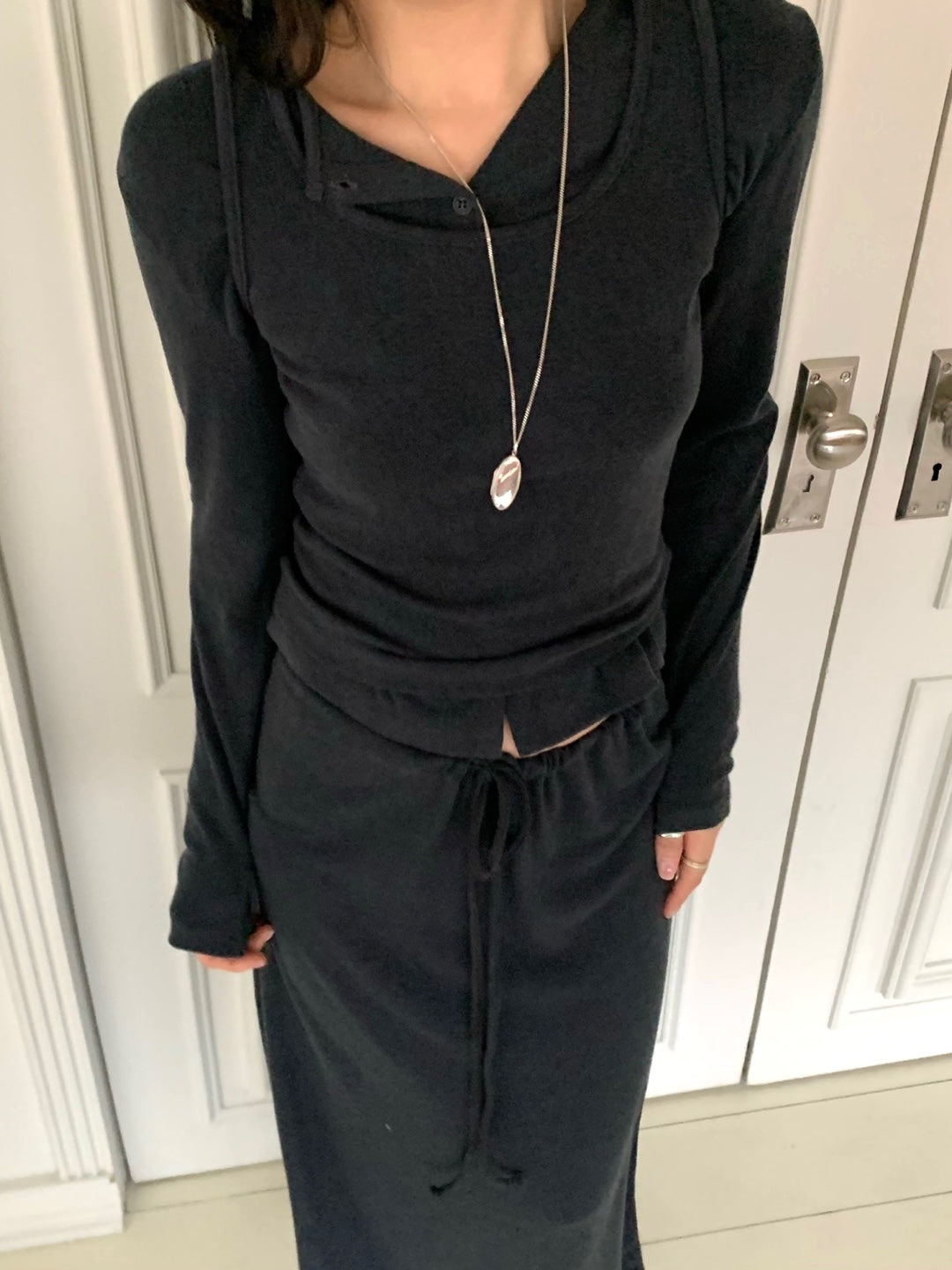 Lease bren set - top (3 colors) sleeveless, cardigan set