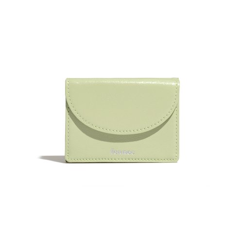 Crinkle Halfmoon Mini Wallet - Sage Mint