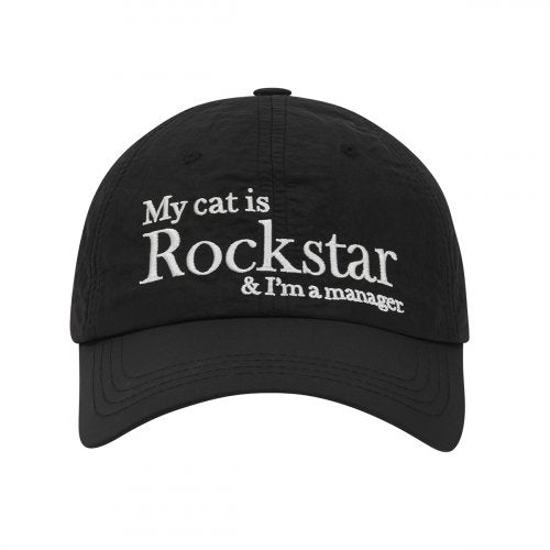 ロックスターキャットナイロンキャップ（ブラック）