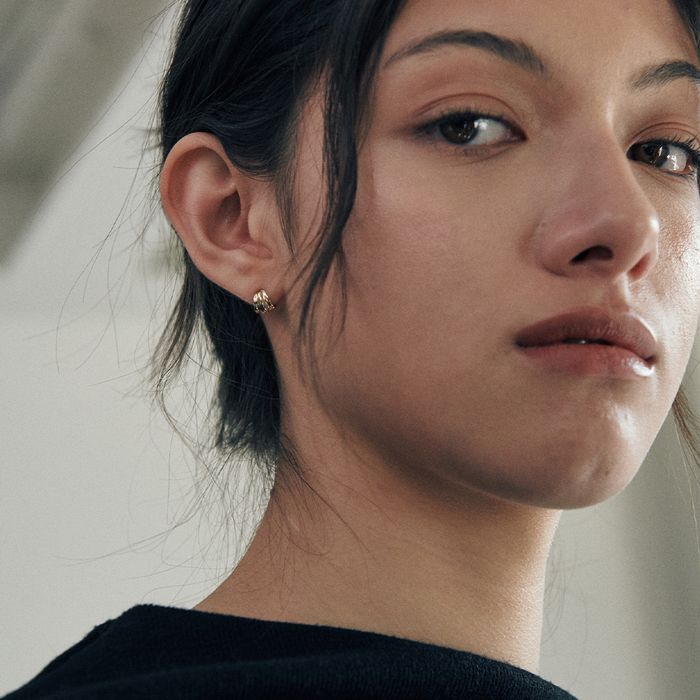 [925 silver] Deux.silver.201 / mini cote earring (gold)