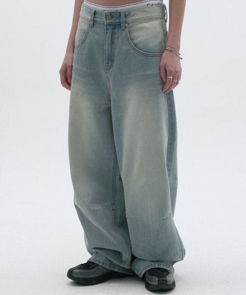 Color Washed Denim [Blue]
