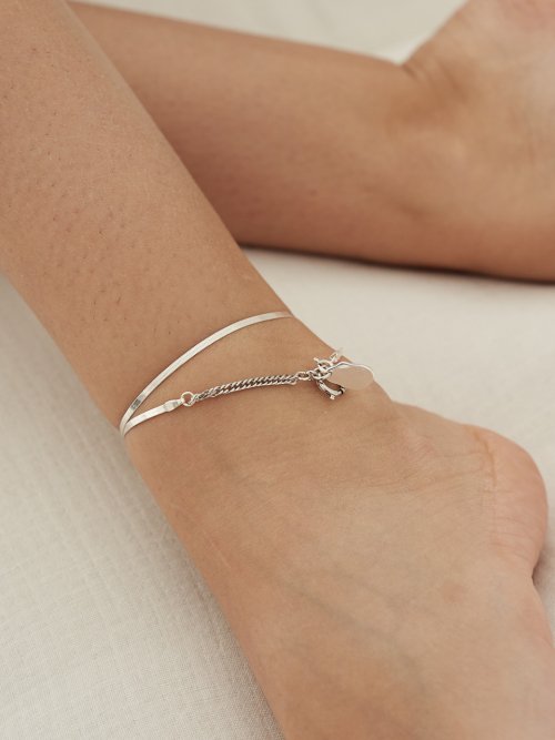 23 Snake Chain Anklet - Silver