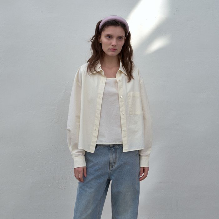 Layer Cotton Shirt_Ivory