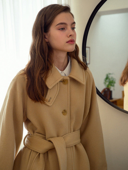 Premium Cashmere Oversized Single Long Coat (2 colors)