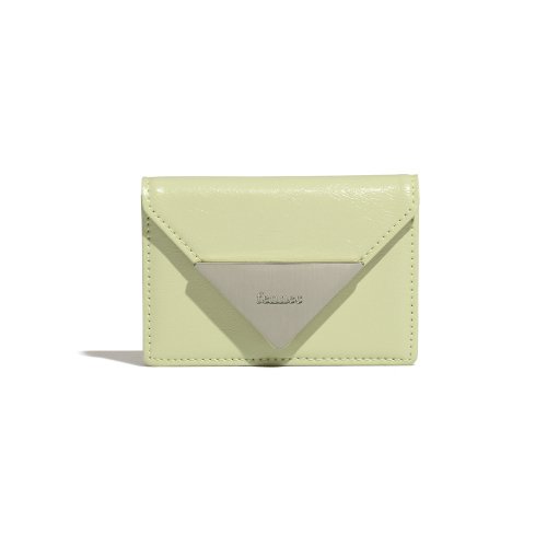 CRINKLE TRIANGLE ACCORDION POCKET - SAGE MINT