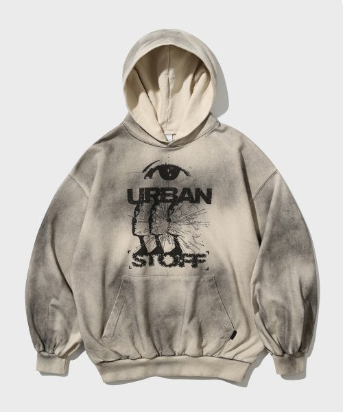 Vintage Oil Washed Hoodie (Cream)