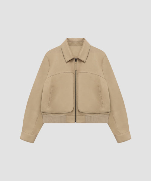 Vegan Leather Blouson Jumper (MAFAJP01CBE)
