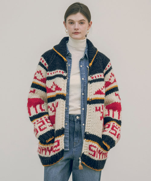 SIOT4057 Cowichan Handmade Sweater_Navy