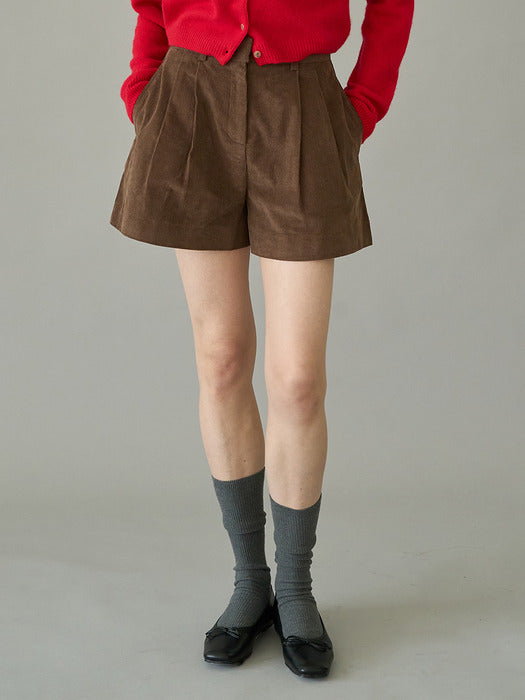 Brown corduroy shorts