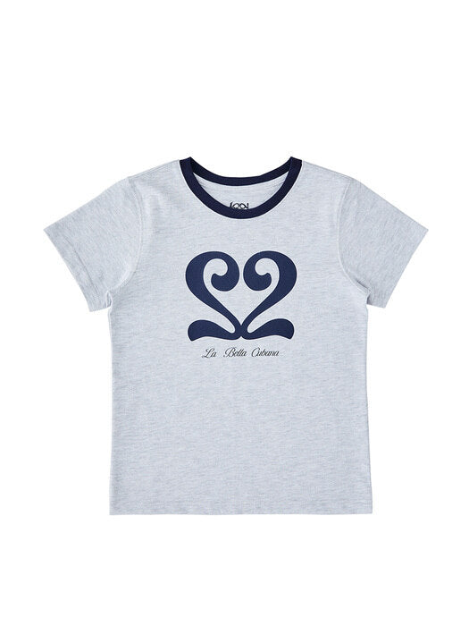 [EXCLUSIVE] La Bella Cubana T-Shirt Melange Grey