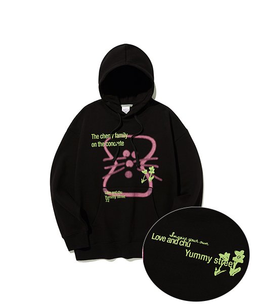 Kirsh X Misaki Kawai Artwork Point Hoodie [Black]