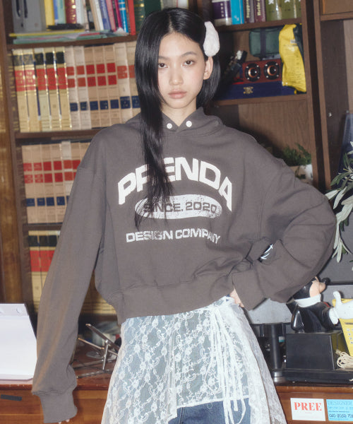 PDC APPLIQUE COLORING HOODIE CHARCOAL