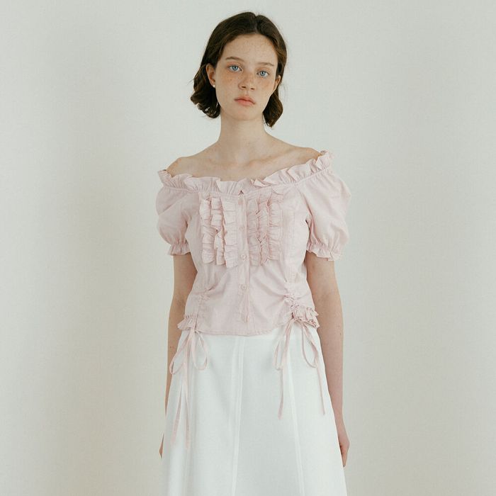 Clara Frill Blouse (pink)