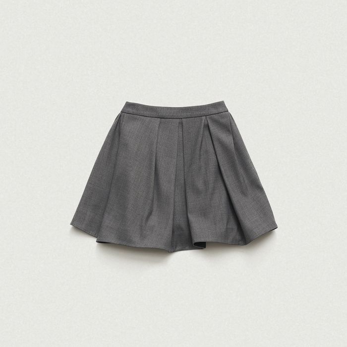 Classic Grey Balloon Mini Skirt (Grey)