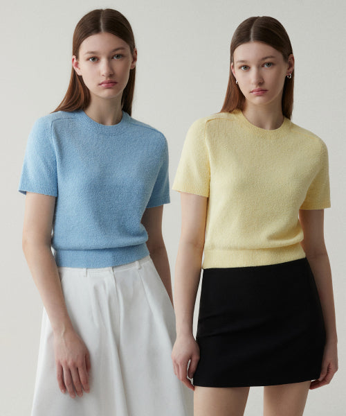 (Women's) Mini Boucle Round Knit - 6 Colors